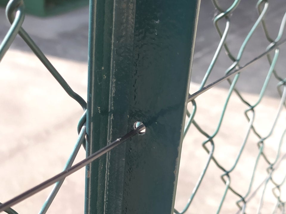 LiteWIRE runs through the pole of a flexible fence